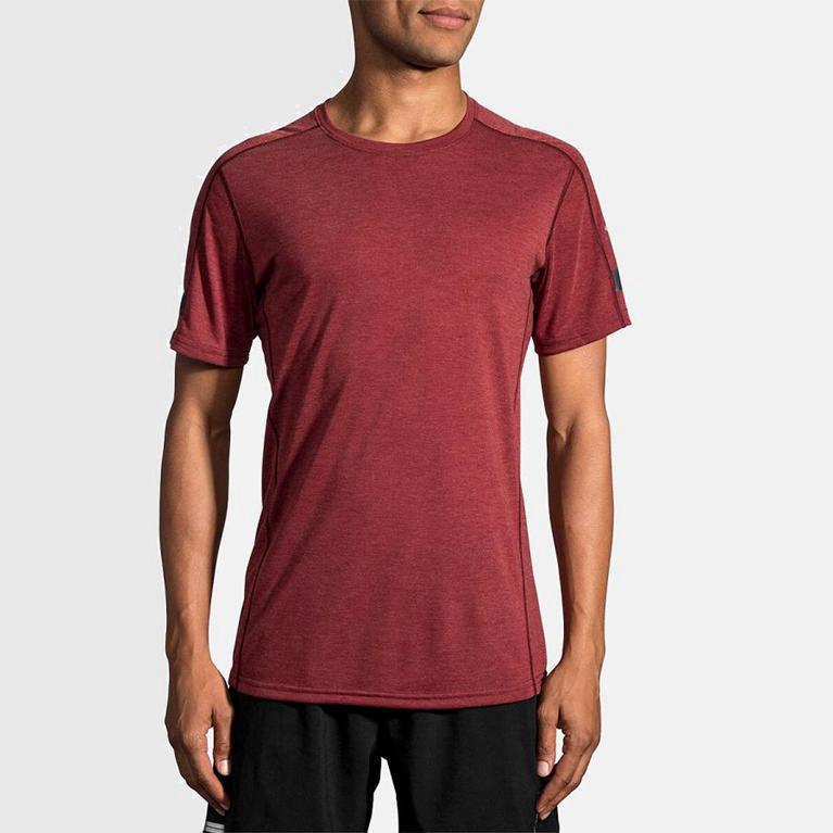 Brooks Distance Hardloopshirt voor Heren Rood (KPDHY-4198)